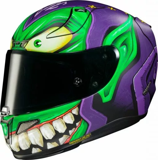 HJC RPHA11 GREEN GOBLIN MARVEL MC48SF Integralhelm -Vendite HJC hjc rpha11 green goblin marvel mc48sf integralhelm violett gruen xl 119305vixl