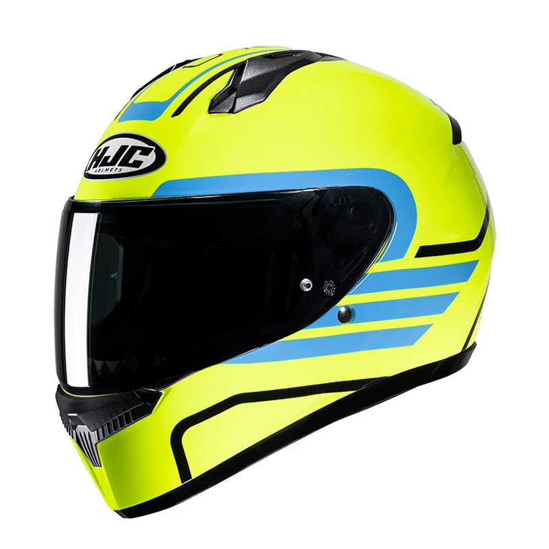 Policarbonato Casco Hjc C10 Lito Giallo Blu 1 Policarbonato Casco Hjc C10 Lito Giallo Blu