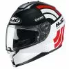 Policarbonato Casco Hjc C70 Curves Bianco Rosso