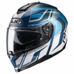 Policarbonato Casco Hjc C70 Lantic Blu Bianco