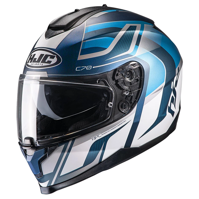 Policarbonato Casco Hjc C70 Lantic Blu Bianco 1 Policarbonato Casco Hjc C70 Lantic Blu Bianco