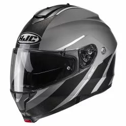 Policarbonato Casco Modulare Hjc C91 Tero Grigio Nero