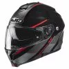 Policarbonato Casco Modulare Hjc C91 Tero Nero Rosso Fluo