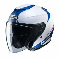 Policarbonato Casco Jet Hjc I30 Baras Bianco Blu