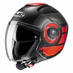 Policarbonato Casco Jet Hjc I40 Spina Rosso Nero