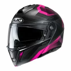 Policarbonato Casco Modulare Hjc I90 Lark Rosa Nero