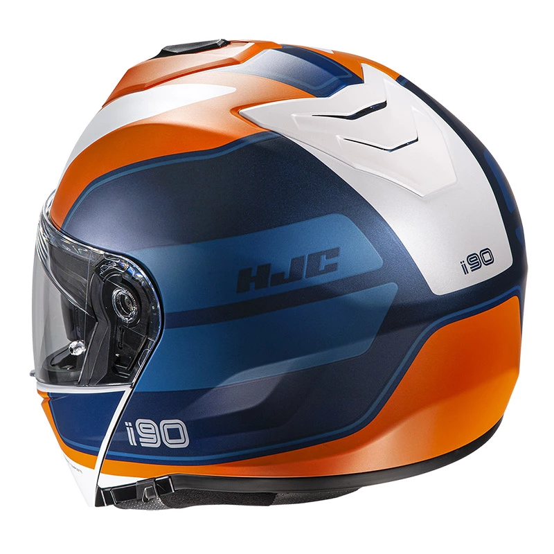 Policarbonato Casco Modulare Hjc I90 Wasco Nero Arancio 2 Policarbonato Casco Modulare Hjc I90 Wasco Nero Arancio - immagine 2
