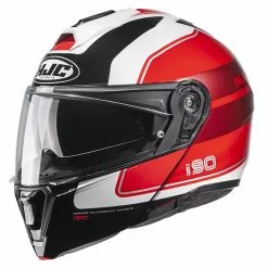 Policarbonato Casco Modulare Hjc I90 Wasco Nero Rosso