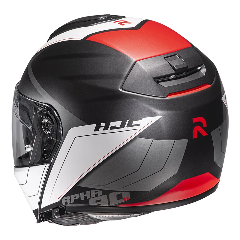 Fibra Casco Modulare Hjc Rpha 90s Cadan Rosso Nero 3 Fibra Casco Modulare Hjc Rpha 90s Cadan Rosso Nero - immagine 3