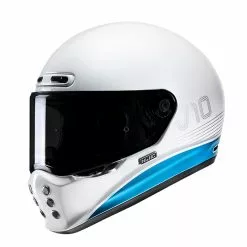Fibra Casco Hjc V10 Tami Bianco Blu