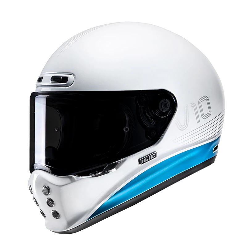 Fibra Casco Hjc V10 Tami Bianco Blu 1 Fibra Casco Hjc V10 Tami Bianco Blu
