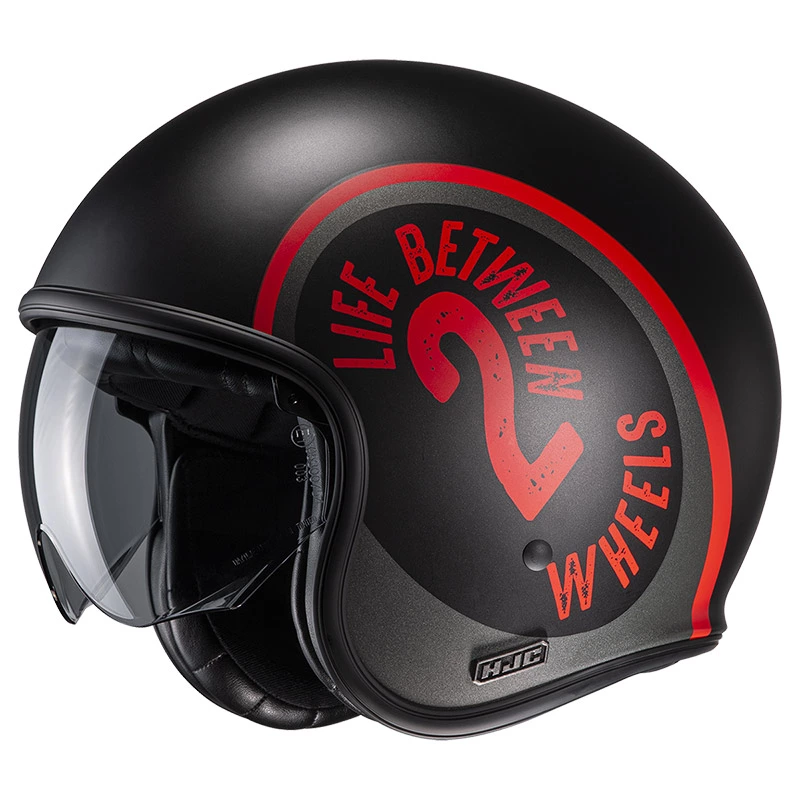 Custom Casco Hjc V30 Harvey Nero Rosso 1 Custom Casco Hjc V30 Harvey Nero Rosso