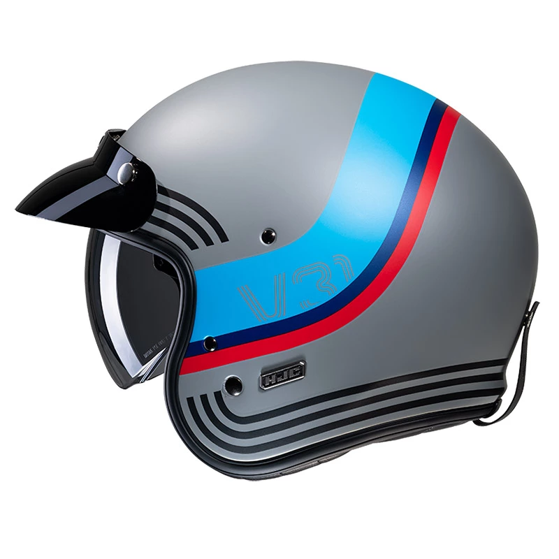 Custom Casco Hjc V31 Byron Grigio Blu 2 Custom Casco Hjc V31 Byron Grigio Blu - immagine 2